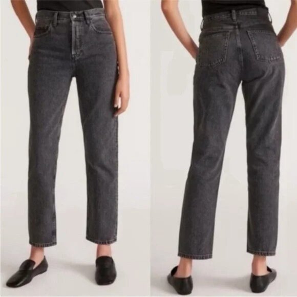 Everlane Denim - EVERLANE womens JEANS washed black CHEEKY STRAIGHT denim HIGH WAISTSIZE 28R